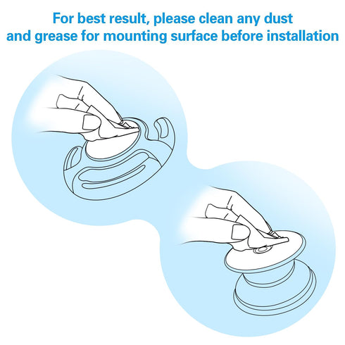 volport 3M Sticky Adhesive Replacement Compatible with Socket Mount Base, 10 Pack VHB Sticker Pads for Car Magnetic Phone Holder and 2pcs 1.38 Inc...