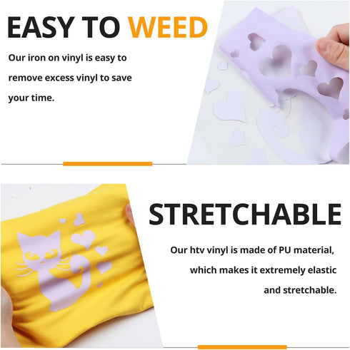 HTVRONT Light Purple Heat Transfer Vinyl Bundle - 10 Pack 12" x 10" HTV Vinyl for T-Shirt, Light Purple Iron on Vinyl for Cricut, Silhouette Cameo...