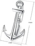 HONEY BEAR Mens Boys Tie Clip Bar Skinny Nautical Anchor for Narrow Tie Gift 4cm White...