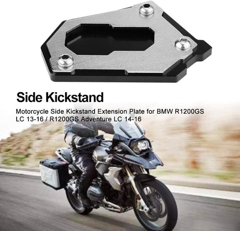 Ejoyous CNC Motorcycle Side Kickstand Foot Side Stand Extension Pad Plate for R1200GS LC 13-16 / R1200GS Adventure LC 14-16...