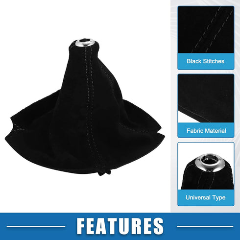 Car Shift Boot Cover Universal Gear Shift Knob Boot Dust Cover Suede Black...