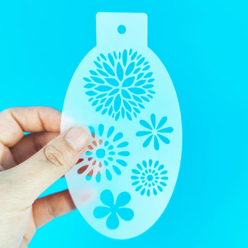 81 Pcs Face Painting Stencils 3"x5.5", Body Facial Painting Stencils, Reusable Flowers Mermaid Scale Leopard Cracks Claw Stencils Makeup Kit Face ...