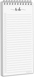 321Done Skinny to Do List Notepad, 3.7x8.5 Spiral - Made in USA, Undated Daily Checklist, Simple Stylish to-Dos Memo Pad for Planning, Tasks, Appo...
