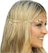 Aukmla Gold Sequins Head Chain Jewelry Festival Halloween Prom Costume Hair Accessories Fashion Headbands Headpieces for Women and Girls...