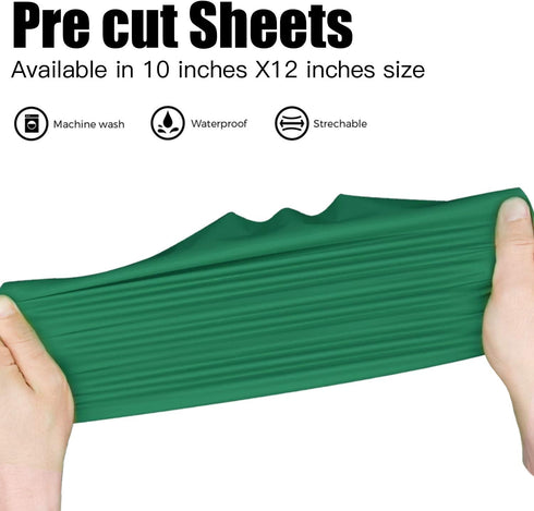 JANDJPACKAGING Green Heat Transfer Vinyl Bundle: 10 Pack 12"x10" Sheets, HTV Vinyl Sheets for Cricut & Silhouette Cameo or Home Iron On Vinyl T-Sh...