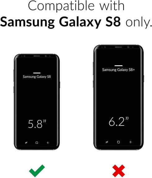 YmhxcY Galaxy S8 Case, Samsung S8 Case with HD Screen Protector, Armor Grade Case with Rotating Holder Kickstand Non-Slip Hybrid Rugged Phone Case...