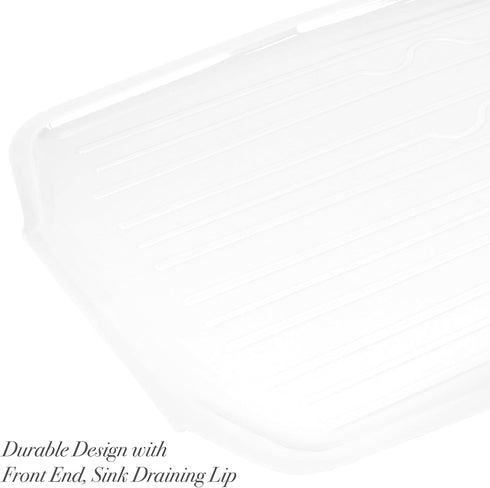 Kitchen Details Countertop Draining Tray | Dimensions: 18"x 15"x 1"| Designed for Stand Alone Dish Racks | Durable | Prevents Water Build Up | Whi...