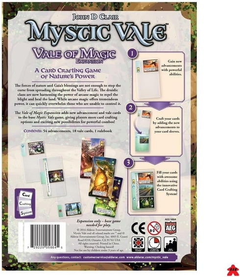 Mystic Vale Vale of Magic Expansion - AEG, Card Game, Card-Crafting, Protect Nature with Magic Power, Unique Clear Cards, 2 to 4 Players, 45 Minut...