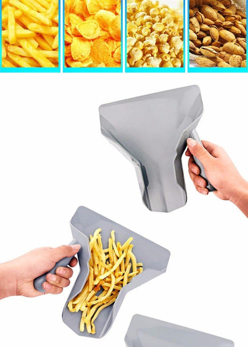 Only Right Handle Comerical Plastic Chips Scoop Food French Fries Shovel Handle Fry Scoop1...