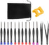 uxcell Electronics Repair Tool Kit, 14 in 1 Magnetic Precision Screwdriver Tweezer Magnetizer Sets for Repairing Mobile, Computer, Laptop, Small H...