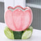 Pen Holder for Office Desk Accessories Aesthetic Pink Makeup Brush Holder Pencil Holder Cute Tulips Home Decor Birthday Gifts for Women Vanity Too...