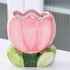 Pen Holder for Office Desk Accessories Aesthetic Pink Makeup Brush Holder Pencil Holder Cute Tulips Home Decor Birthday Gifts for Women Vanity Too...