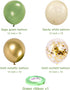 Sage Green Gold Confetti Balloons - 50 pcs Olive Green Blush Gold Metallic Latex Balloon for Eucalyptus Birthday Baby Shower Wedding Bridal Shower...