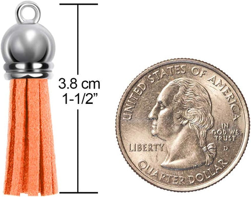 SIQUK 160 Pieces Keychain Tassels Leather Tassel Bulk for DIY Keychain and Craft, 32 Colors...