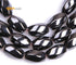 GEM-Inside 8X12mm Olivary Twist Ggemstone Black Hematite Non-Magnetic Beads for Jewelry Making 15"...
