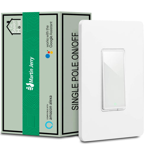 Smart Switch by Martin Jerry, Single Pole, Smart Home Devices That Work with Alexa, 2.4G WiFi, Need Neutral Wire, Not Dimmer......