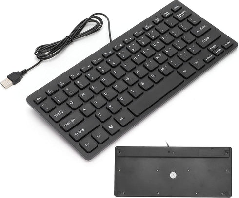 USB Wired Keyboard,78 Keys Mini Desktop Keyboard,Portable Ultra Thin Computer Keyboard,Low Noise Waterproof Mechanical Keyboard,Comfortable to Tou...