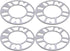 GAsupply Universal 3mm Wheel Spacers, 4 Pcs Universal Wheel Adapters for Most 4 & 5 Lug Wheels/Rims PCD 98mm-120mm...