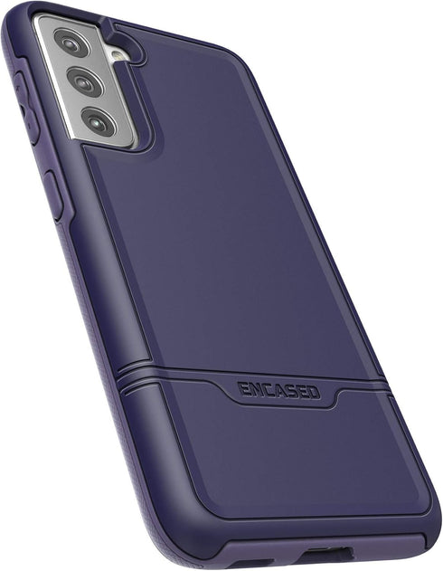 ENCASED Rebel Series Designed for Samsung Galaxy S21 Case, Heavy Duty Protective Phone Case (Purple)...