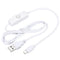 MECCANIXITY USB Cable with 501 ON/Off Switch, USB Male to Micro USB Male Power Cable 100cm for Digital Equipment LED Desk Lamp LED Strip White Pac...