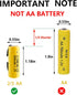 AA Ni-Cd 1.2V 2/3AA 600mAh Rechargeable Battery - 12pcs yellow...