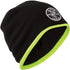 Klein Tools 60391 Knit Beanie, Thermal Fleece Winter Hat, Windproof, Fits under Helmets, Black with High-Visibility Yellow Band Trim...