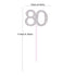 Newqueen Numbers 80 Cupcake Toppers Silver Glitter 80th Birthday Cupcake Picks Anniversary Party Cake Decorations Supplies 24 PCS...