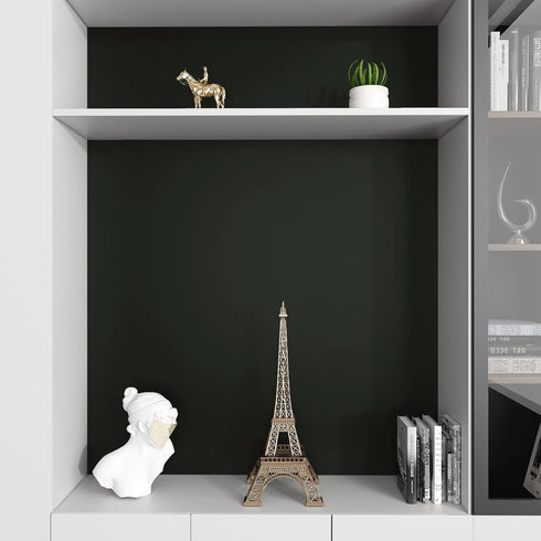 VaryPaper 15.7''x78.7'' Dark Green Contact Paper for Cabinets Drawers Waterproof Green Peel and Stick Wallpaper for Kitchen Green Removable Wallpa...