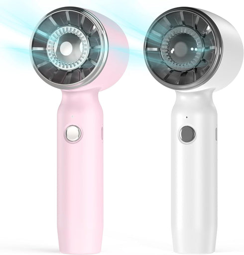 COMLIFE Handheld Mini Fan, 2 PACK Portable Turbo Fan, Recharged Battery Operated Personal Small Pocket Fan with 3 Speed for Women Men Girls Kids I...