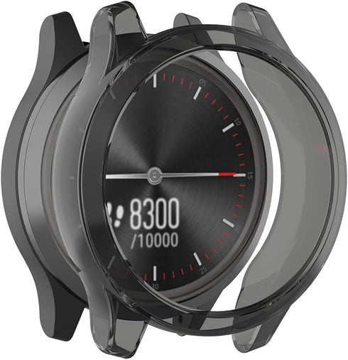 for Garmin Vivomove 3 TPU Transparent Protective Case Cover, Smartwatch Protective Case Cover for Garmin Vivomove 3, Soft and Durable(TPU Black)...