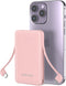 Smallest Portable Charger with Built-in Cables 6000mAh,Ultra Slim Power Bank,Mini High Speed External Battery Packs,Lightweight USB C Phone Charge...