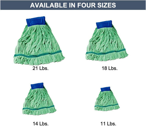 Arkwright Tube Mop Head - Super Absorbent Lint Free Floor Replacement, Bleach Safe, Quick Dry, Heavy Duty for Home, Commercial, and Industrial Cle...