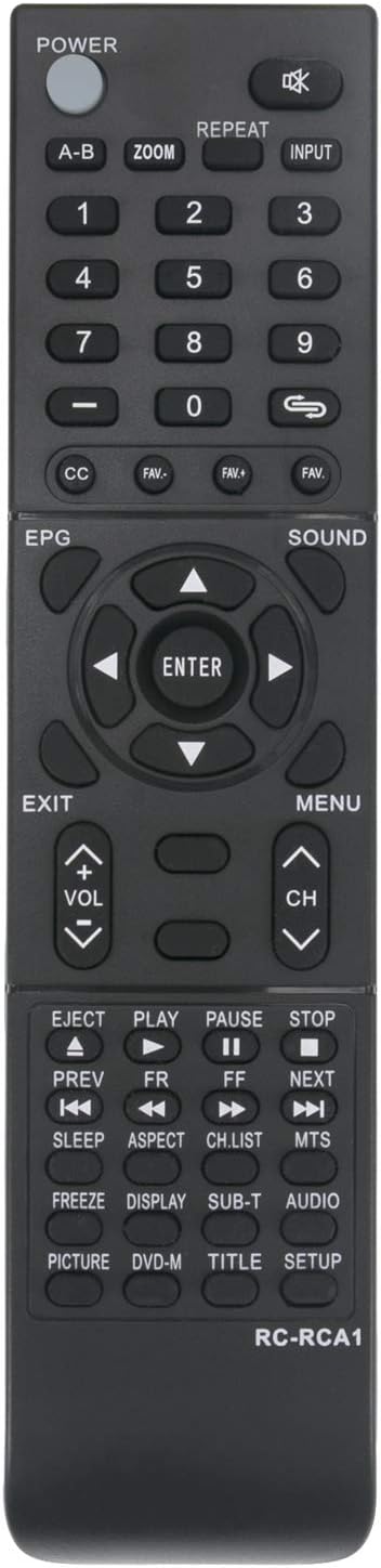 RC-RCA1 RCRCA1 Replace Remote Control RE20QP80 RE20QP28 fit for RCA LCD LED TV 26LA30RQD 26LB33RQ 32LA30RQ 32LB30RQ 32LA45RQ 37LA30RQ 37LA45RQ 39L...