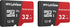 LaView 32GB Micro SD Card 2 Pack, Micro SDXC UHS-I Memory Card – 100MB/s,633X,U1,C10, Full HD Video V10, A1, FAT32, High Speed Flash TF Card P500 ...