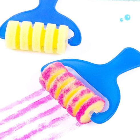 STOBOK Drawing Sponge Roller Brush Kids Paint Graffiti DIY Tool Sponge Brush,8 Pieces...