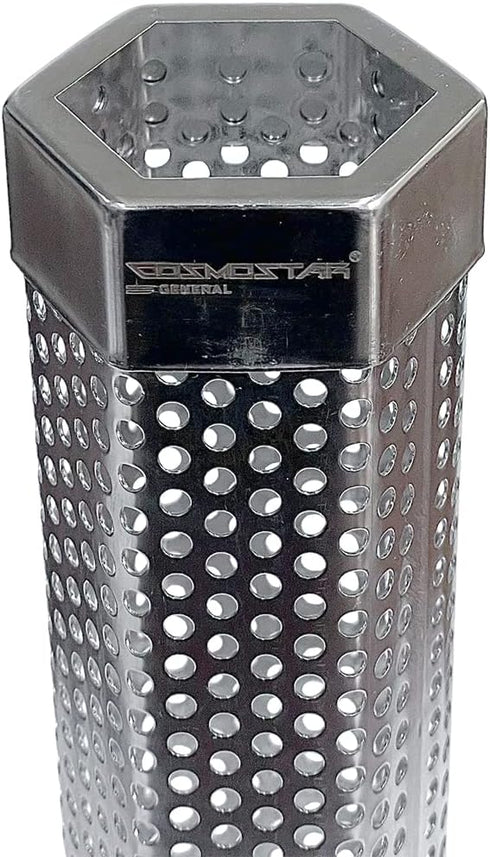 Cosmostar Hexagon Pellet Smoker Tube 12 inches Stainless Steel for Any Grill or Smoker, Hot or Cold Smoking,Premium BBQ Smoker Generator Tube-5 Ho...