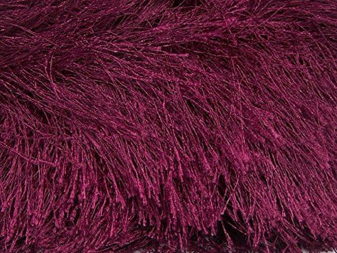 Wine Extra Long Eyelash Yarn Ice Luxurious Fun Fur 50gr 38yds......