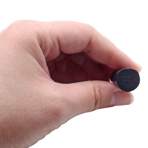 20 Pack Solid Rubber Stoppers Size #00-15mm x 10mm - 25mm Long - Tapered Laboratory Test Tube Stopper Plug - Black...