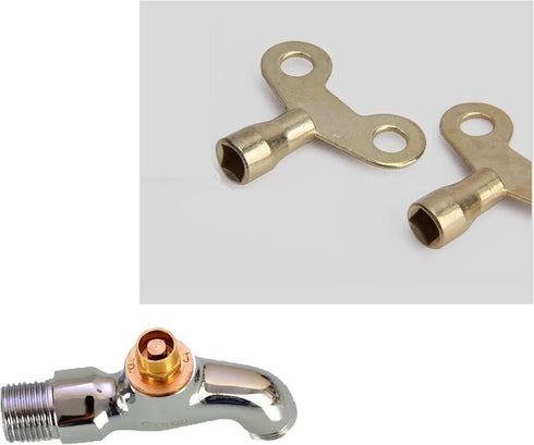 Square Hole Tone Tap Faucet Key Knob, Hole Plumbing Faucet Special Lock Plumbers Tool 4pcs 6mm Gold (Gold)...