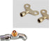 Square Hole Tone Tap Faucet Key Knob, Hole Plumbing Faucet Special Lock Plumbers Tool 4pcs 6mm Gold (Gold)...