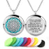 Aromatherapy Essential Oil Diffuser Necklace Stainless Steel lnspirational Locket Pendant(Flower)...