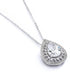 Mariell Pear-Shaped Solitaire Pendant Necklace for Brides, Bold ¾ CZ Crystal Drop, Vintage Wedding Bridal Jewelry for Weddings, Mother to The Brid...