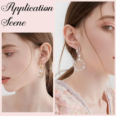 1 Box 36Pcs Brass Clip on Earrings Gold Clip on Earrings Converter Silver Painless with Comfort Pads Non Pierced Earring Components Clip Earring F...