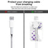Cute Floral Cable Protector for iPhone Charger Red Rose Wild Flower Bouquet Butterfly Cherry Blossoms Pattern 4 pcs Set Charging Cord Phone Saver....