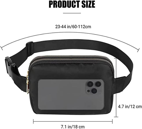 Geestock Small Belt Bag, Fanny Packs for Women&Men, Fashionable Waterproof Waist Pack, Crossbody Bag Purse, Everywhere Belt Bag, with Adjustable S...