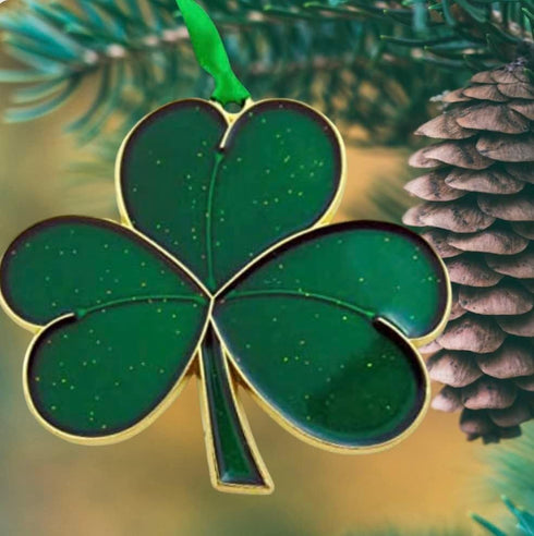 Irish Christmas Ornament Shamrock Symbol of Ireland Tree Decoration, 3 7/8 Inch...