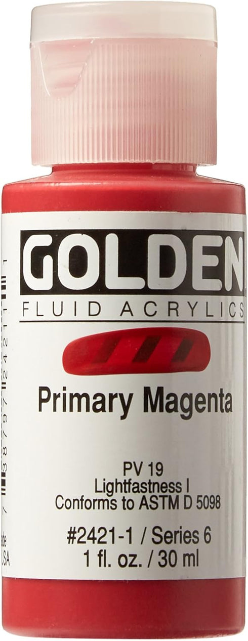 Golden Fluid Acrylic Paint 1 Ounce-Primary Magenta...