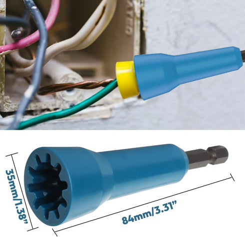 2pcs 1/4" Hex Shank Wire Twister Tool for Drill, Wire Twisting and Stripping Tools, Spin-Twist Wire Connector Socket, Wire Nut Twister Wire Twisti...