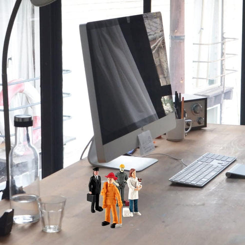 Toddmomy 1 Set Mini Figure Models?Mini Character Models Mini People Figurines Simulation People Scale Models for Miniature Scenes...