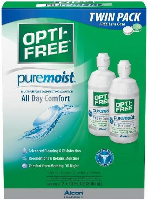 OPTI-FREE PureMoist Multi-Purpose Contact Lens Solution 20 oz (Pack of 2)...